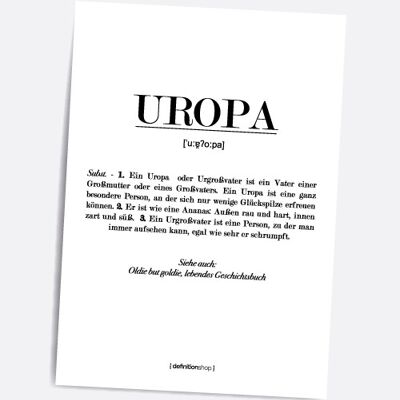 Uropa - A5 Definitionshop