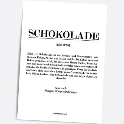 Schokolade - A5 Definitionshop