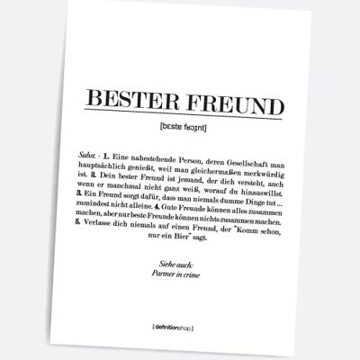 Bester freund - A5 Definitionshop
