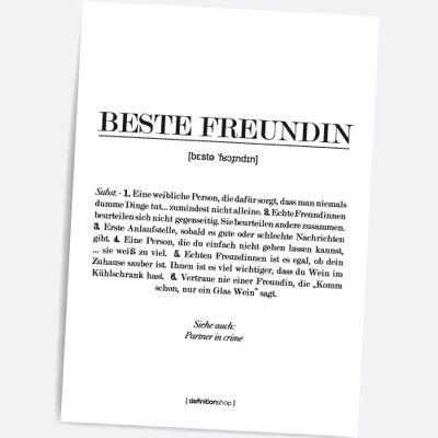 Bester freundin - A5 Definitionshop