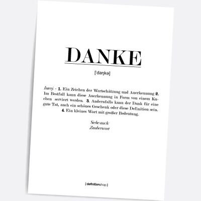 Danke - A5 Definitionshop
