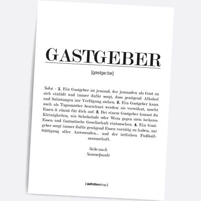 Gastgeber - A5 Definitionshop