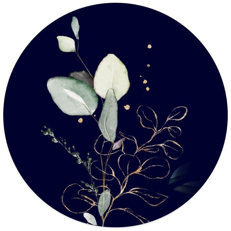 Cerchio da parete oro blu - Ø 30 cm - Forex