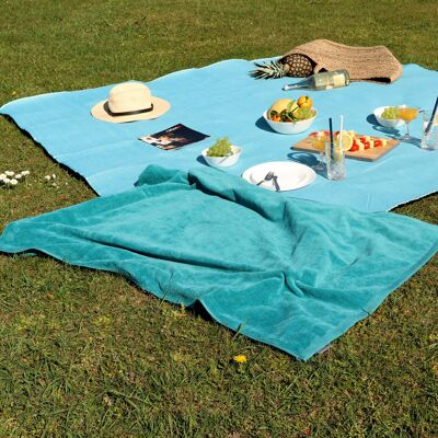 Picnic blanket "Chillout" petrol (water-repellent underside)