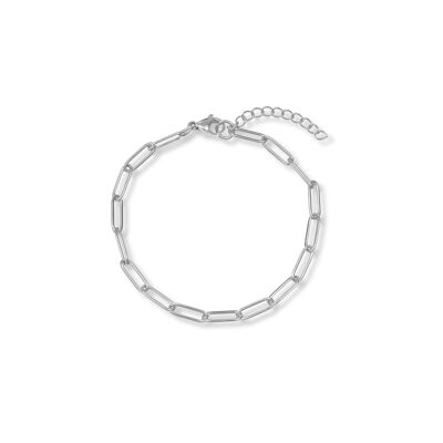 Bracelet chaîne câble en argent