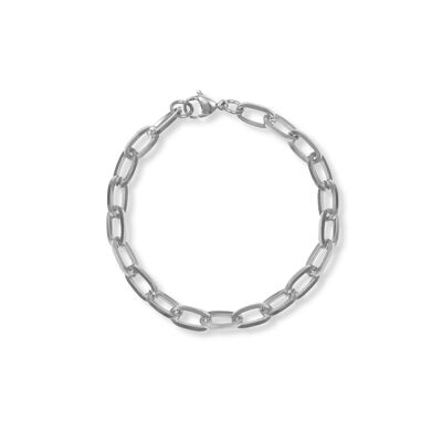 Bracciale in argento con catena a cavo grosso