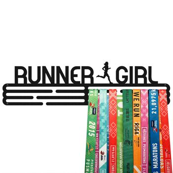 Porte-médaille RUNNER GIRL - Noir Mat - Grand 2