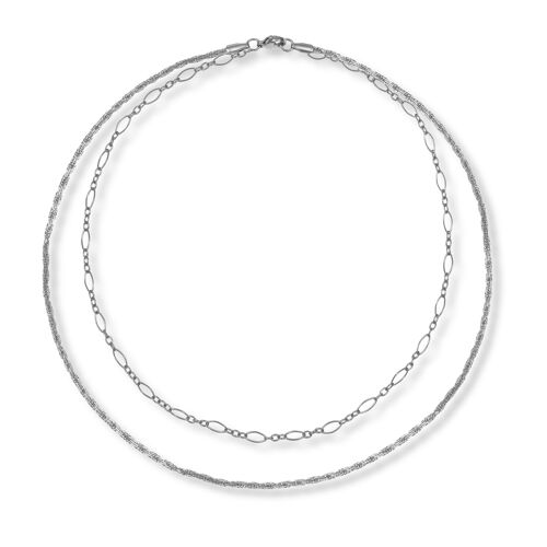Silver Delicate Layered Chain