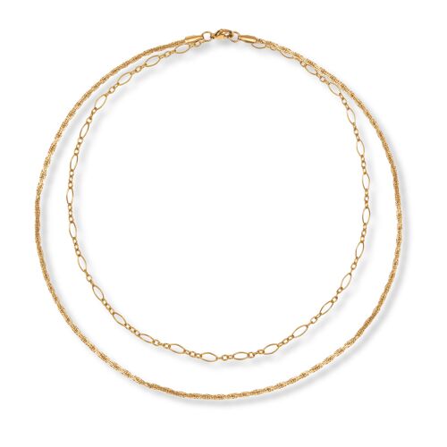 Gold Delicate Layered Chain