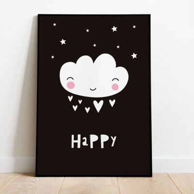 Nursery poster cloud - A3