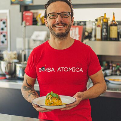 T-shirt (rossa) - BOMBA ATOMICA - by Casa Zanoni