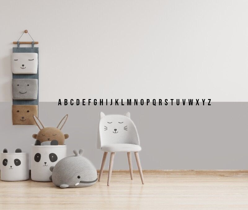 Adesivo murale ABC stretto - Grande (120 cm di larghezza)