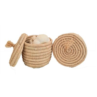 Raffia storage box