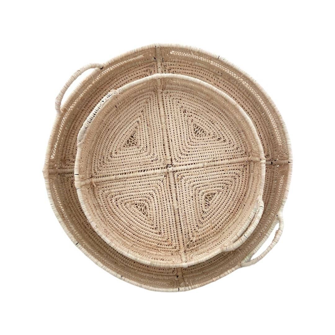Vassoio in rafia - Rotondo