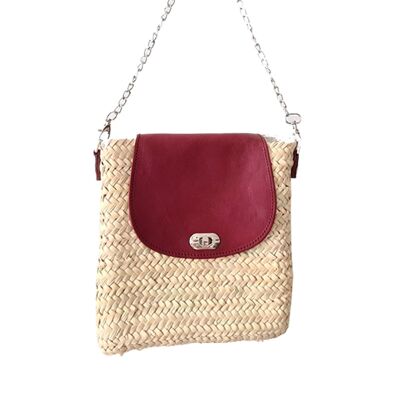 Basketwork and leather bag: Rio - Bordeaux