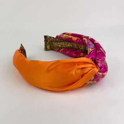 Lila Orange Blossom Twist Stirnband