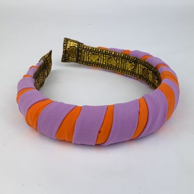 Lila Orange & Purple Padded Headband