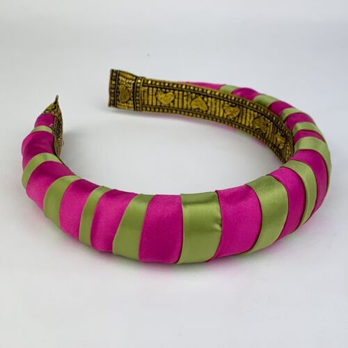 Lila Green & Pink Padded Headband