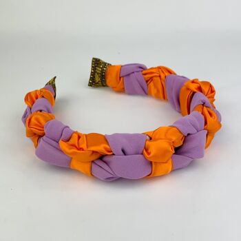 Bandeau à nœud lila orange et violet