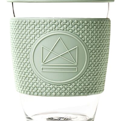 Neon Kactus Reusable Glass Coffee Cup - Friday Feeling 12oz