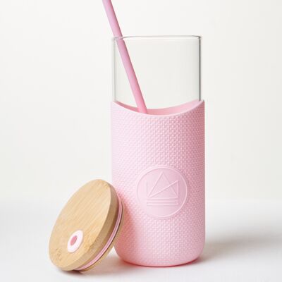 Vaso de agua de vidrio Neon Kactus - Pink Flamingo 1000ml