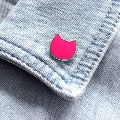 Pin mini gato - rosa