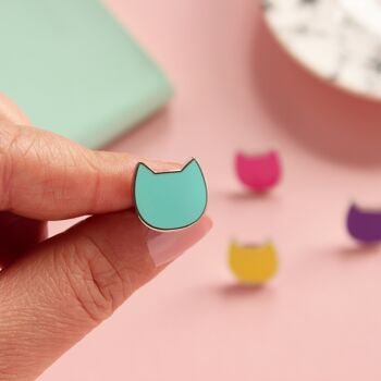 Pin's mini chat - turquoise 2