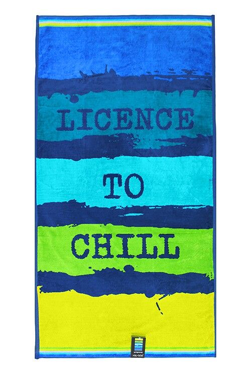 Velour-Strandtuch "Licence to Chill"
