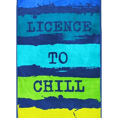 Velor Beach Towel "Licence to Chill"