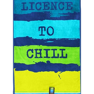 Velor Beach Towel "Licence to Chill"