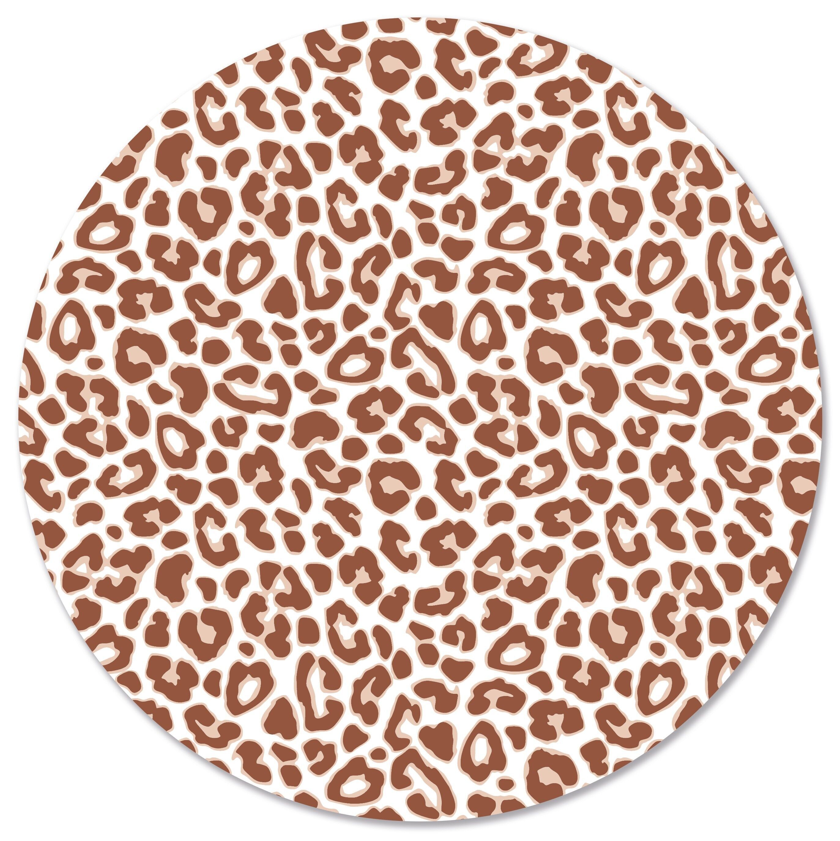 Cerchio da parete leopardo terracotta - Ø 30 cm - Dibond - Consigliato