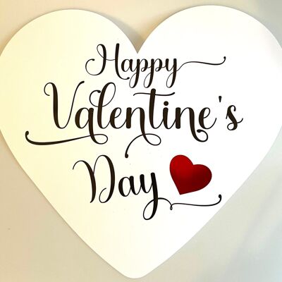 Coeur déco XXL 34 x 30 cm - Happy Valentine