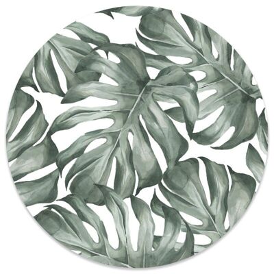 Círculo de pared de hojas - Ø 30 cm - Dibond - Recomendado