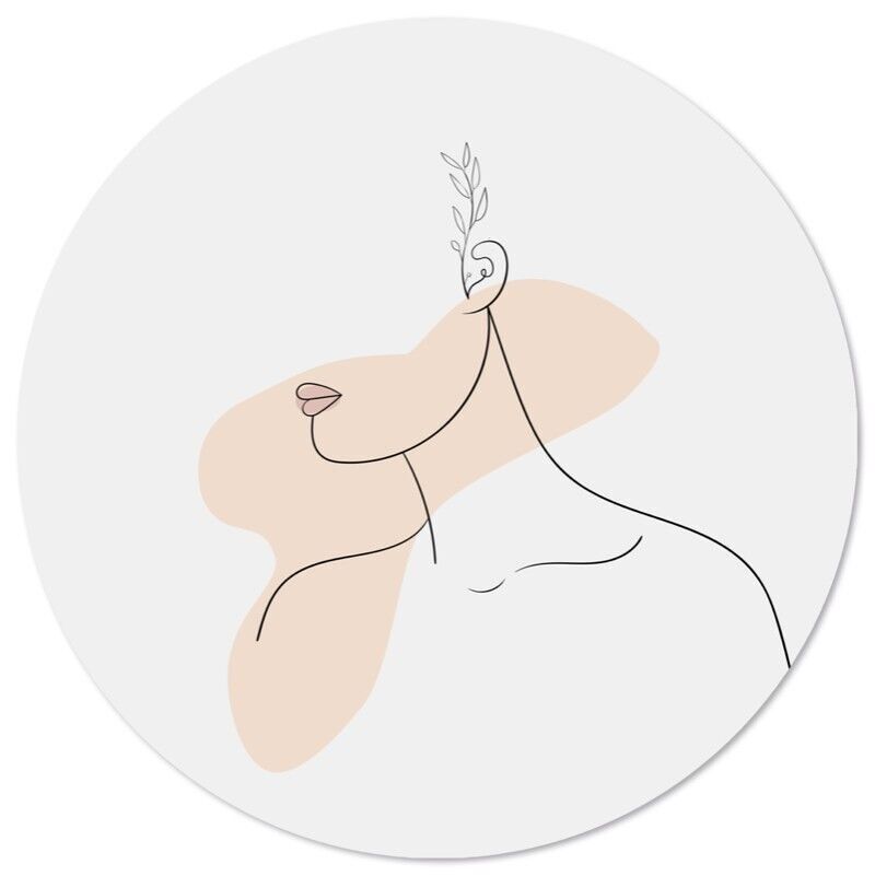 Wall circle lady 2.0 - Ø 30 cm - Dibond - Consigliato