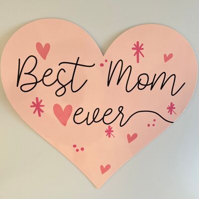 Decorative heart XXL 34 x 30 cm - Best Mom ever
