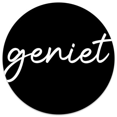 Muurcirkel geniet zwart - Ø 30 cm - Dibond - Aanbevolen