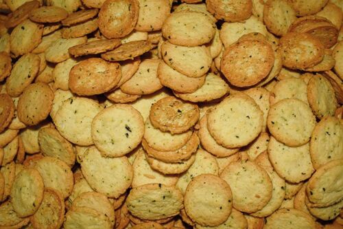 1 Kg de mini cookies apéro : Parmesan A.O.P. – Basilic EN VRAC