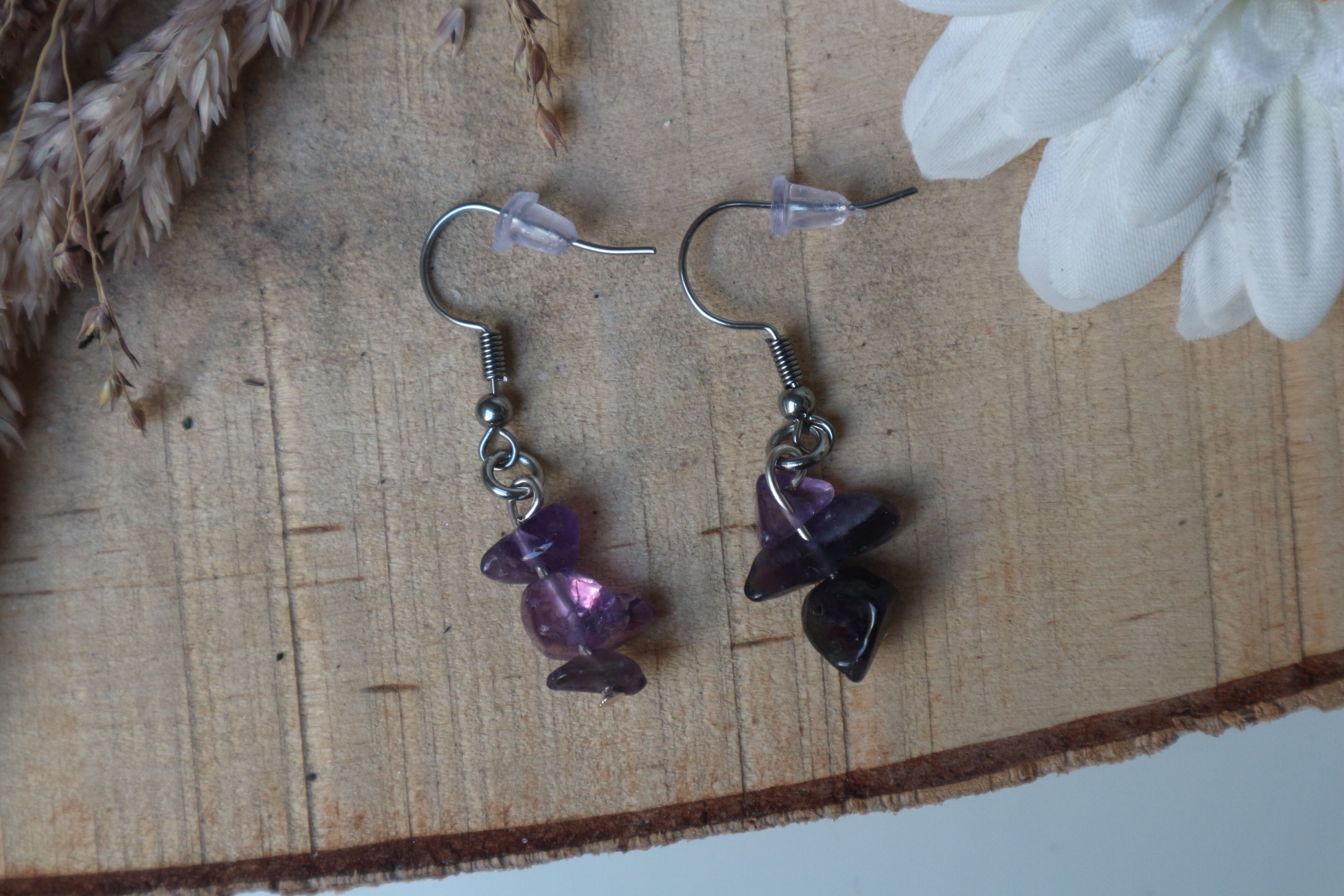 Orecchini con pietre preziose - NaturalBlooming - Occhio di tigre