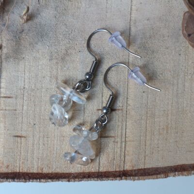 Gemstone earrings - NaturalBlooming - Rock crystal