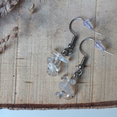 Gemstone earrings - NaturalBlooming - Rock crystal