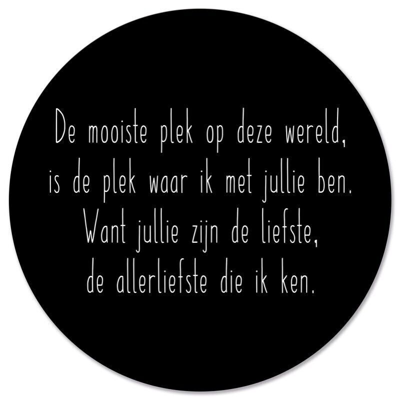 Cerchio a muro il posto più bello - Ø 30 cm - Dibond - Consigliato