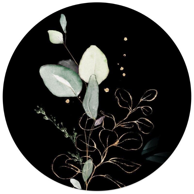 Wandkreis Schwarzgold - Ø 30 cm - Dibond - Empfohlen