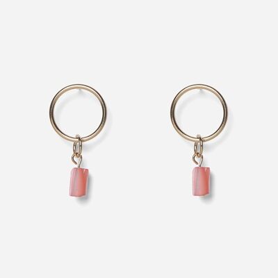 BOUCLE MODULABLE 12 COQUILLAGE ROSE
