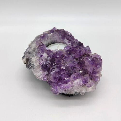 Amethyst tea light holder