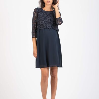 ELEONORA - BLUE maternity dress