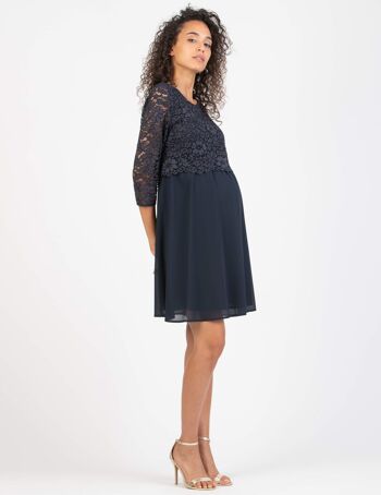 ELEONORA - Robe de grossesse BLEUE 2