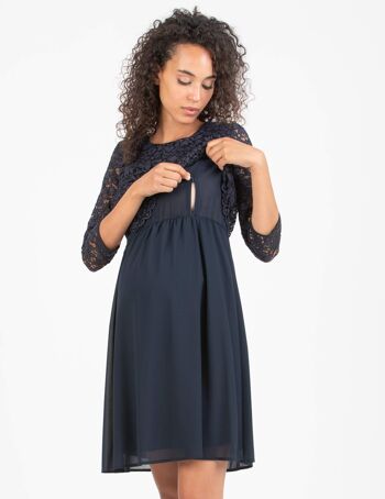 ELEONORA - Robe de grossesse BLEUE 3