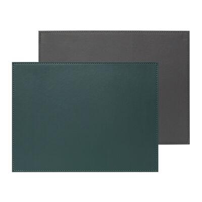 DUO - Rectangular placemat, petrol/anthracite