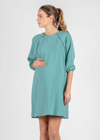 NORA - ROBE RAGLAN POLAIRE CADI VERTE 1