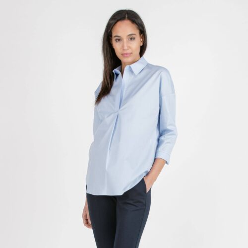 OLIVIA - Maternity Shirt AZZURRO